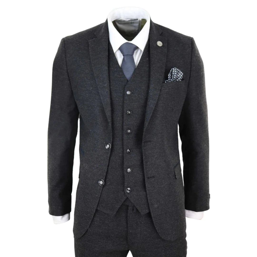 Mens Black Vintage 1920s Suit Brightmen Sons