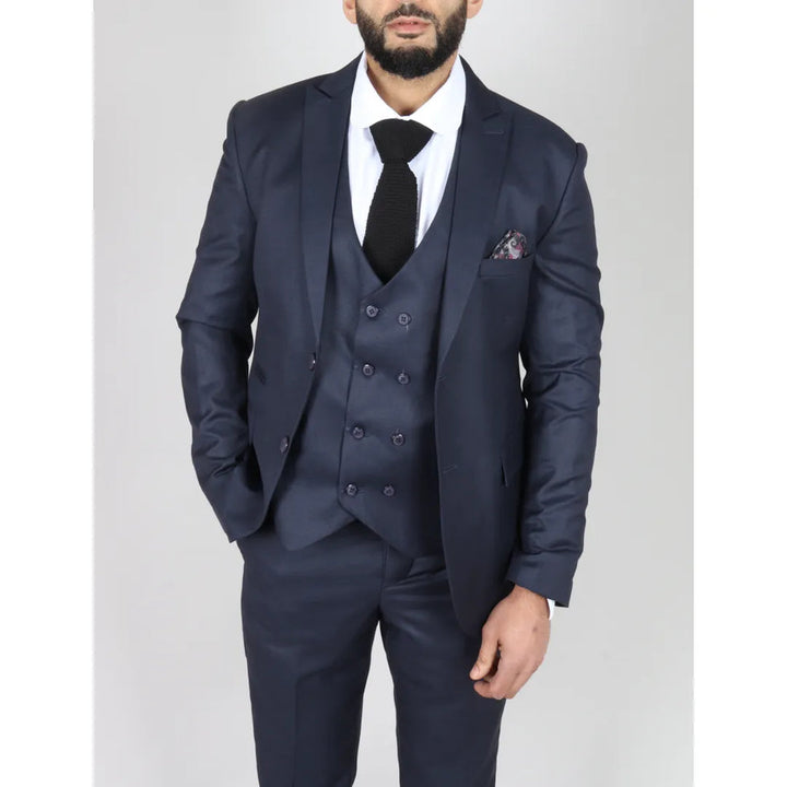 IM1-DB - MEN'S NAVY 3 PIECE SUIT