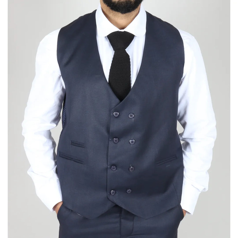 IM1-DB - MEN'S NAVY 3 PIECE SUIT