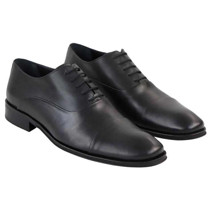 MEN'S PREMIUM FULL LEATHER BLACK OXFORD SHOES