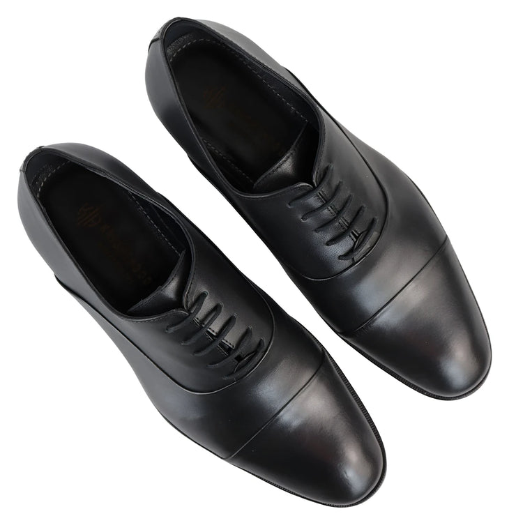 MEN'S PREMIUM FULL LEATHER BLACK OXFORD SHOES