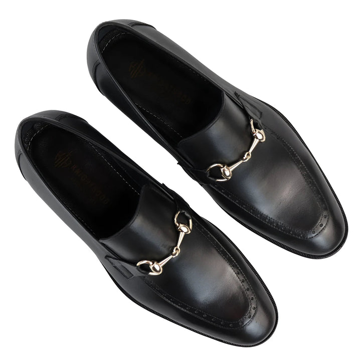 MEN'S CLASSIC FULL LEATHER BLACK MOCCASIN SHOES