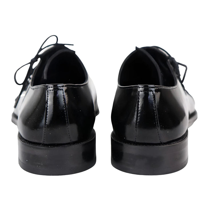 MEN'S PATENT LEATHER DERBY SHOES ANGLED LACES