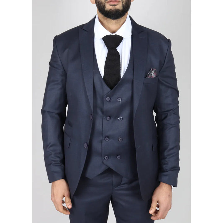 IM1-DB - MEN'S NAVY 3 PIECE SUIT