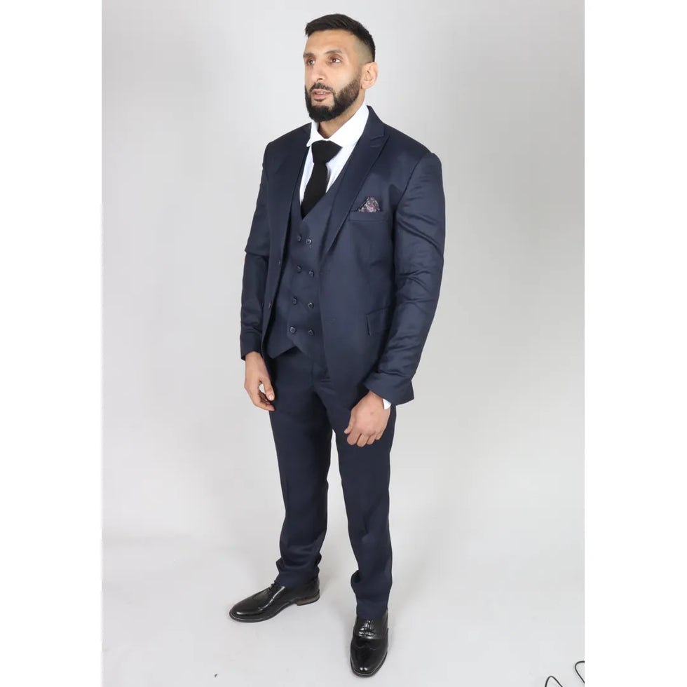 IM1-DB - MEN'S NAVY 3 PIECE SUIT