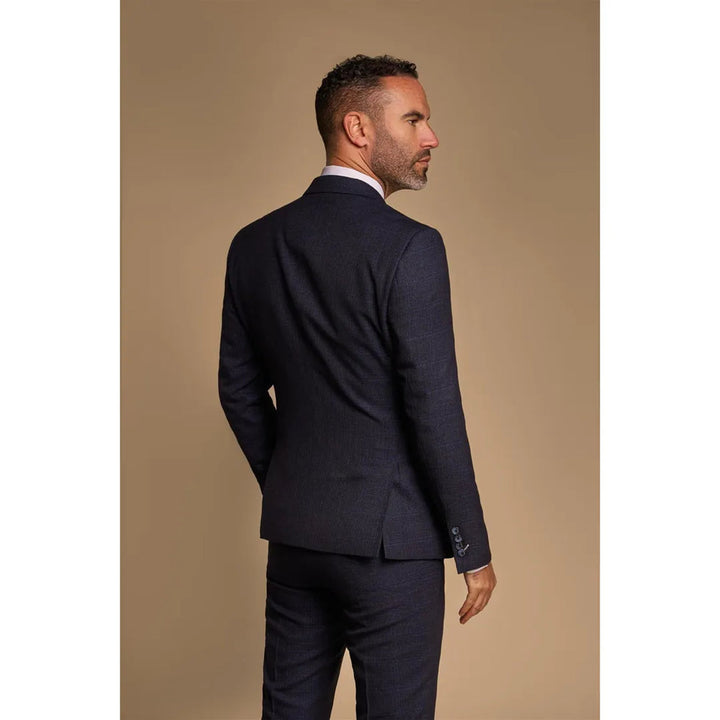 CARIDI - MEN'S 2 PIECE NAVY BLUE DOUBLE BREASTED SUIT