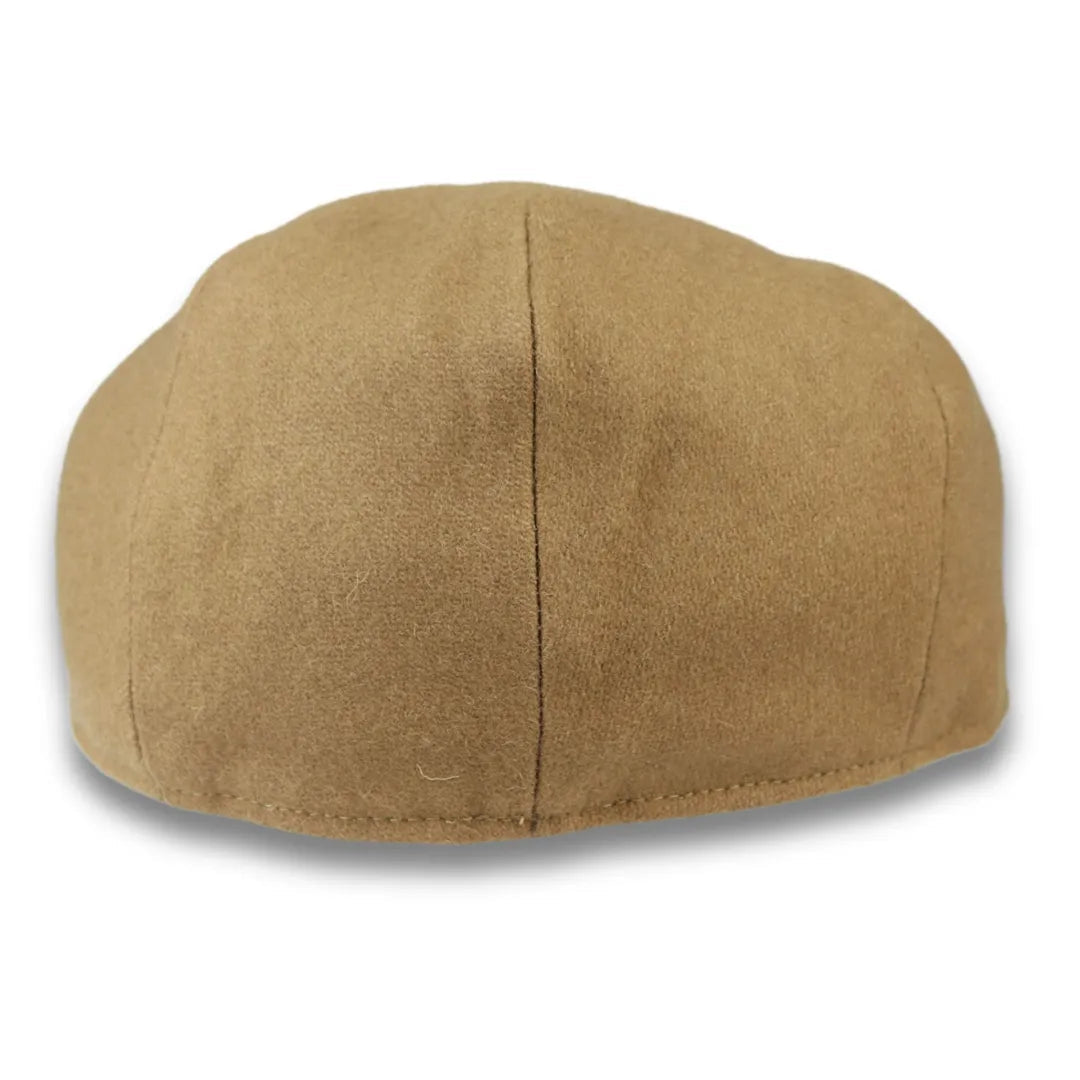 MEN'S WOOL BLEND PLAIN SOLID FLAT CAP