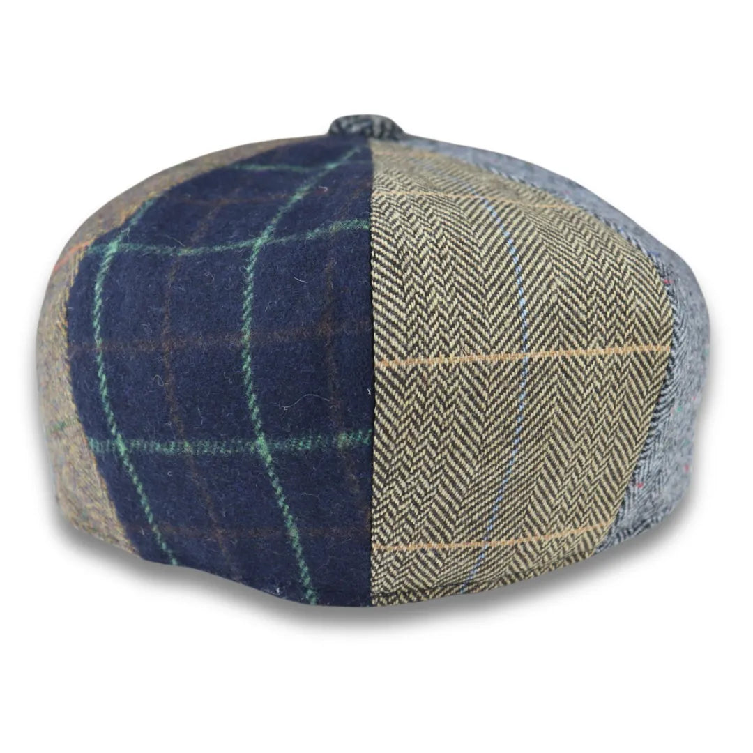 MEN'S WOOL BLEND TWEED PATCH NEWSBOY FLAT CAP