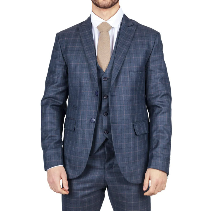 IM1-DB - Men's Navy 3 Piece Suit