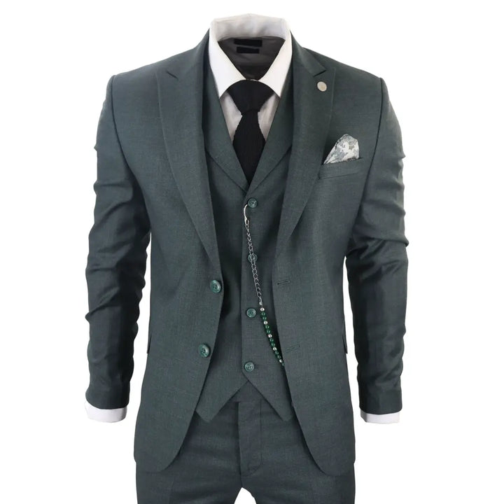 JAMES - MEN'S 3 PIECE GREEN SUIT