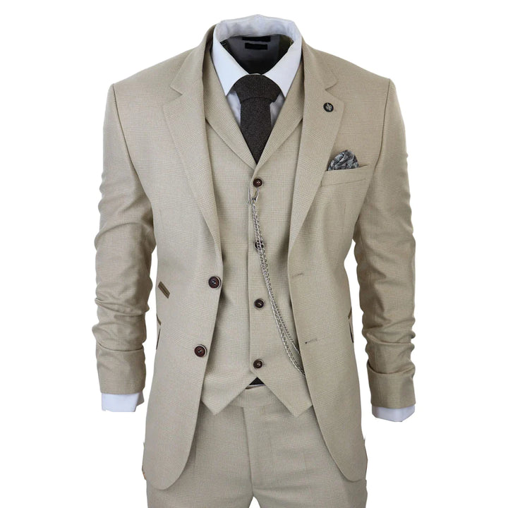 Tru Clothing - Men's 3 Piece Cream Suit