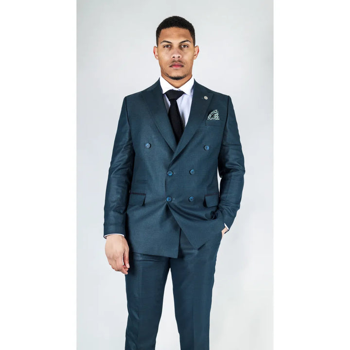 STZ93 - MEN'S GREEN DOUBLE BREASTED 2 PIECE SUIT