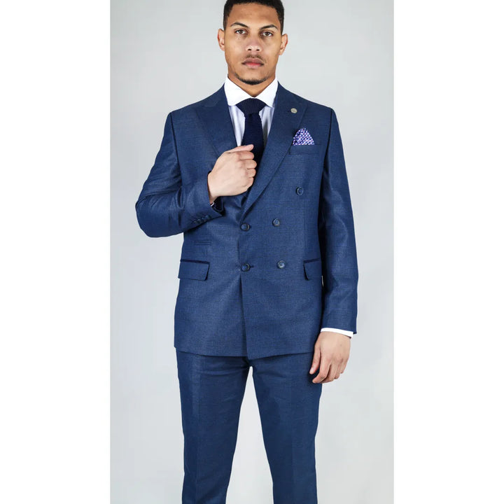 STZ91 - MEN'S BLUE DOUBLE BREASTED 2 PIECE SUIT