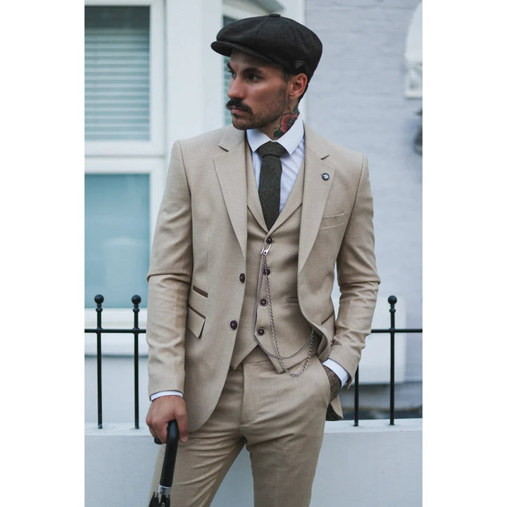 Tru Clothing - Men's 3 Piece Cream Suit