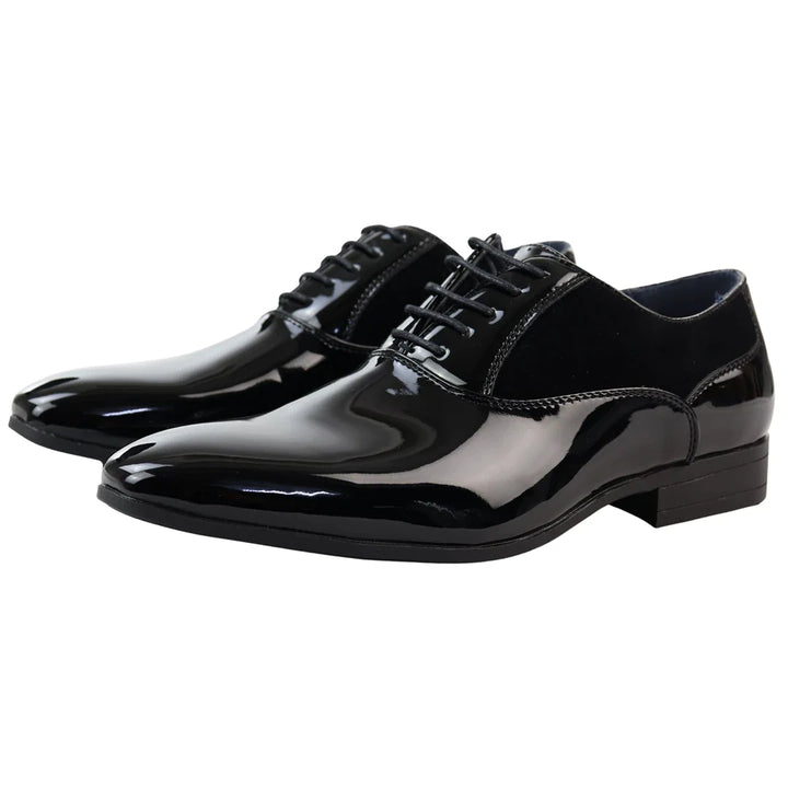 Men's Black Lace Up Derby Shoes