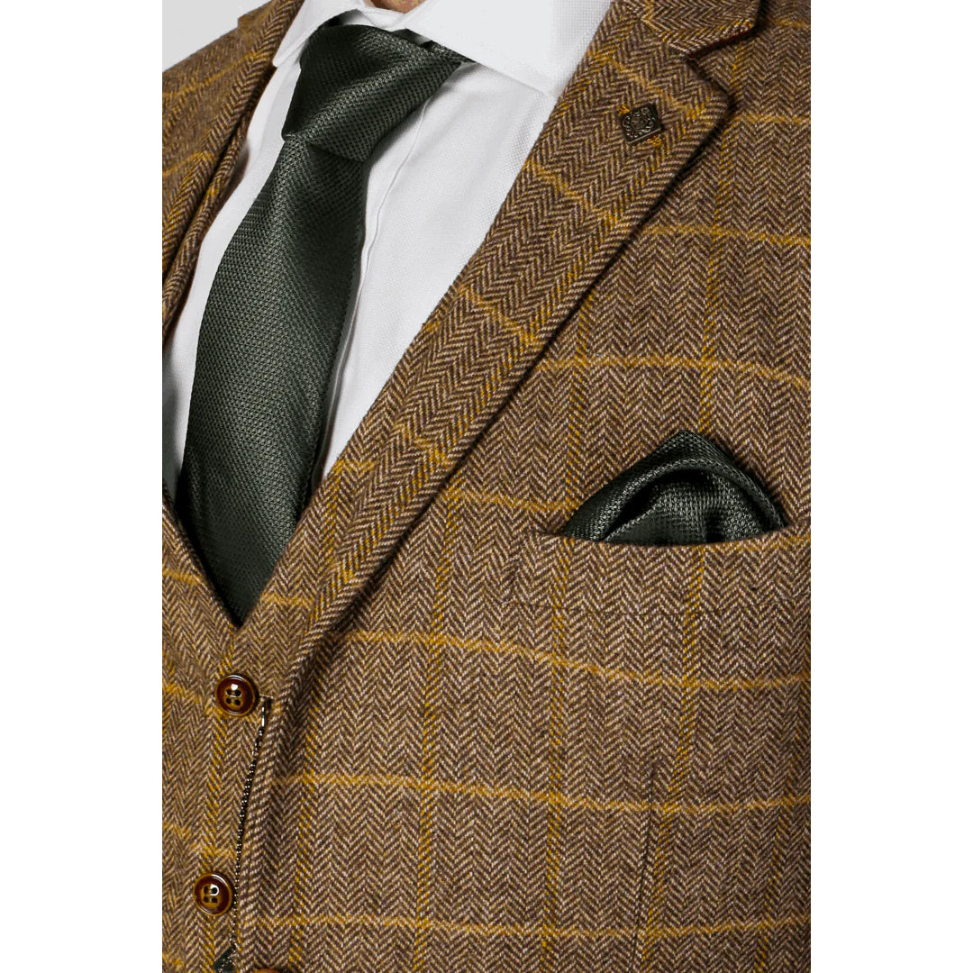 HARRIS - MEN'S BROWN TWEED BLAZER