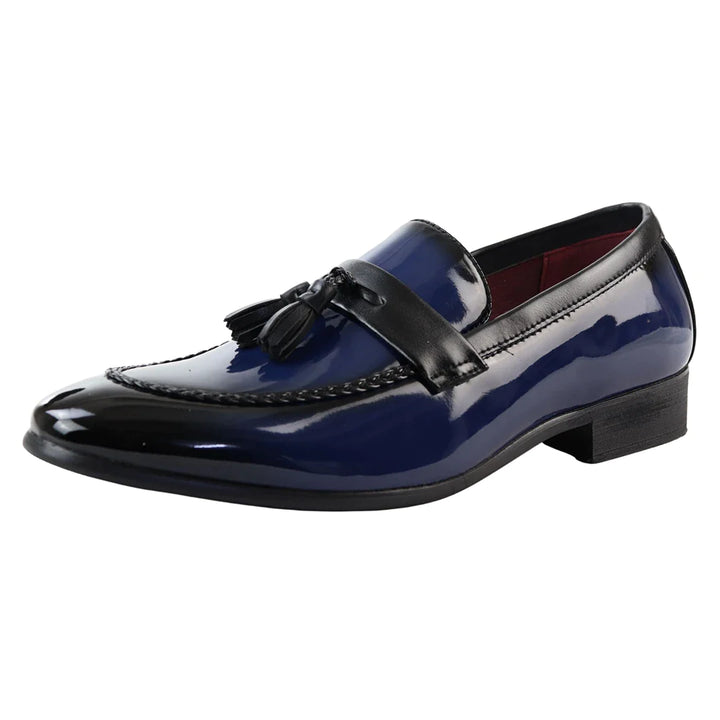 Men's Patent Tassel Slip On Loafers