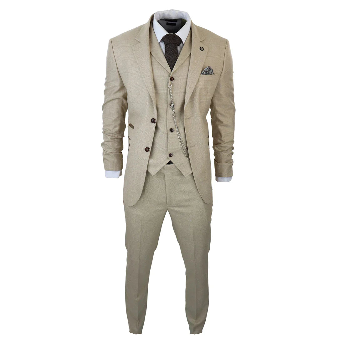 Tru Clothing - Men's 3 Piece Cream Suit