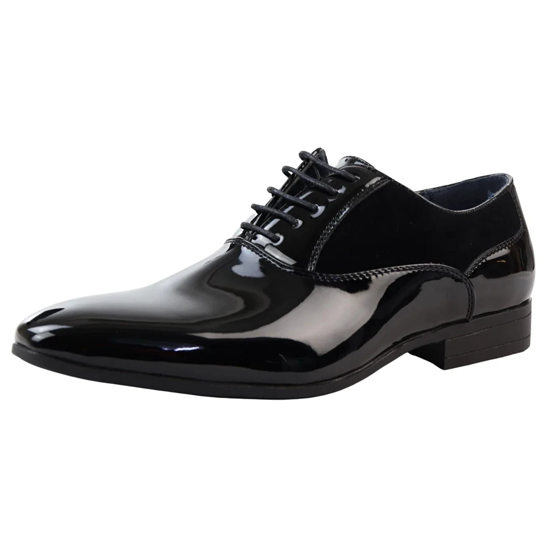 Men's Black Lace Up Derby Shoes