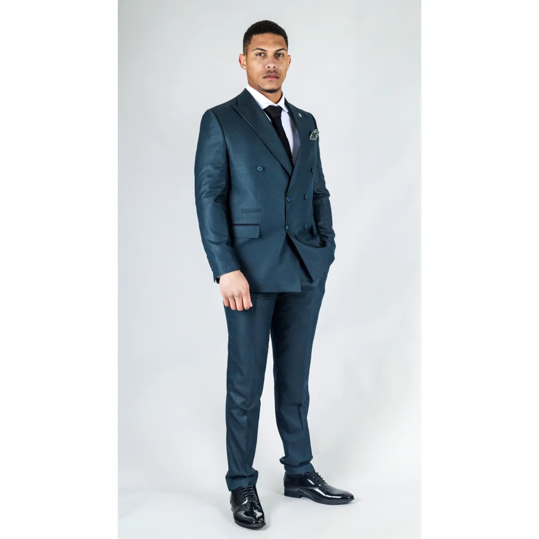 STZ93 - MEN'S GREEN DOUBLE BREASTED 2 PIECE SUIT