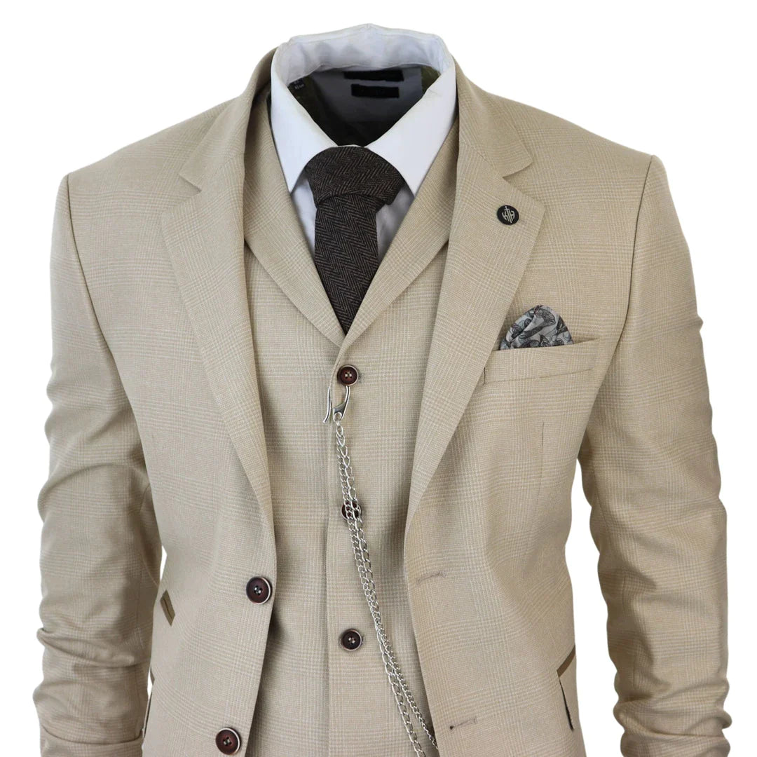 Tru Clothing - Men's 3 Piece Cream Suit