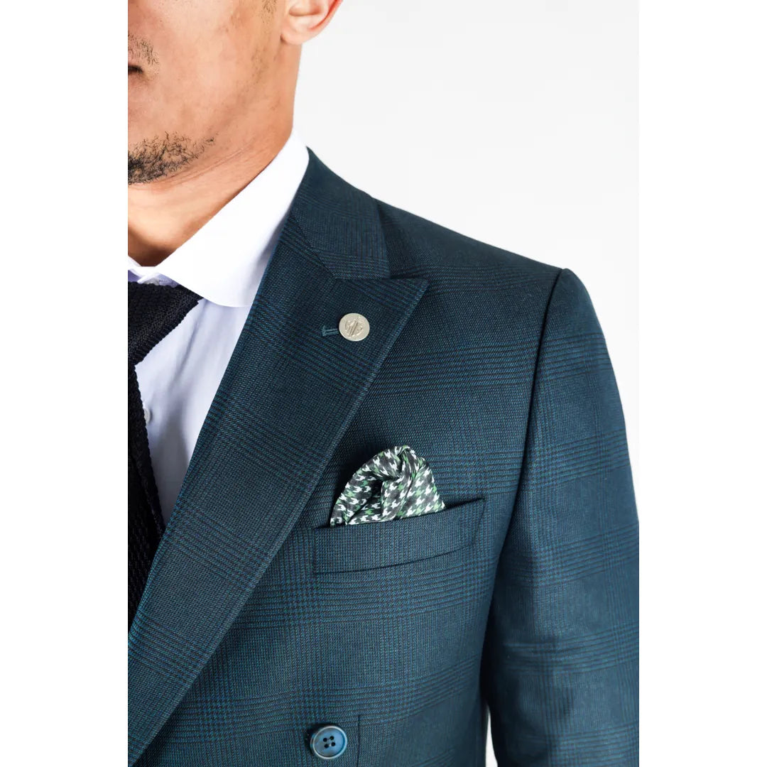 STZ93 - MEN'S GREEN DOUBLE BREASTED 2 PIECE SUIT