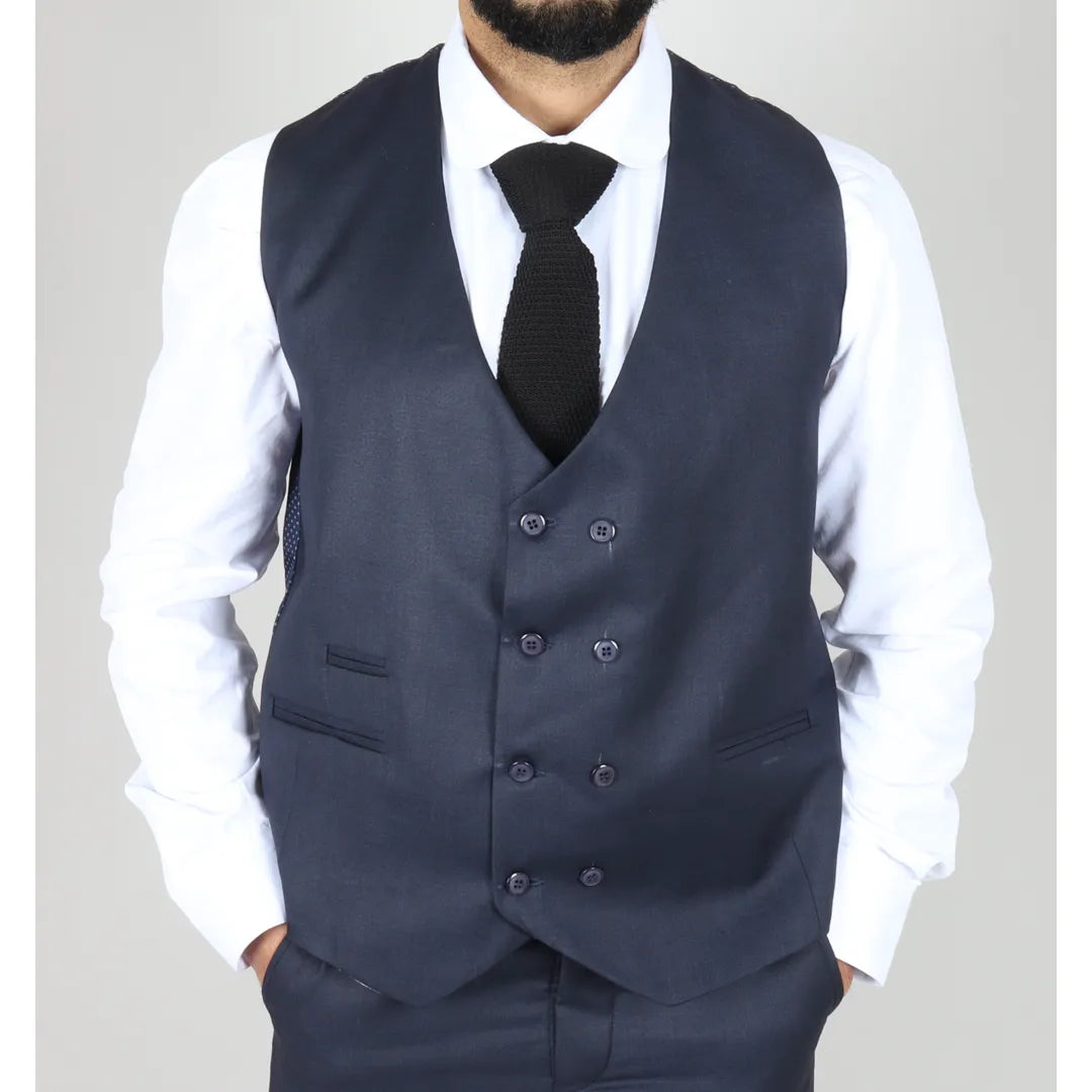 IM1-DB - Men's Navy 3 Piece Suit