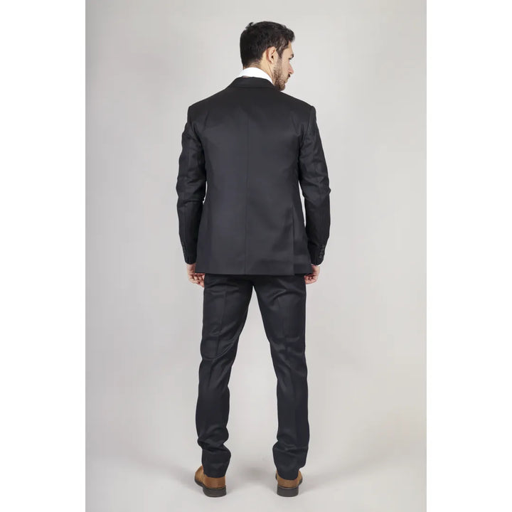 IM1-DB - MEN'S BLACK 3 PIECE SUIT