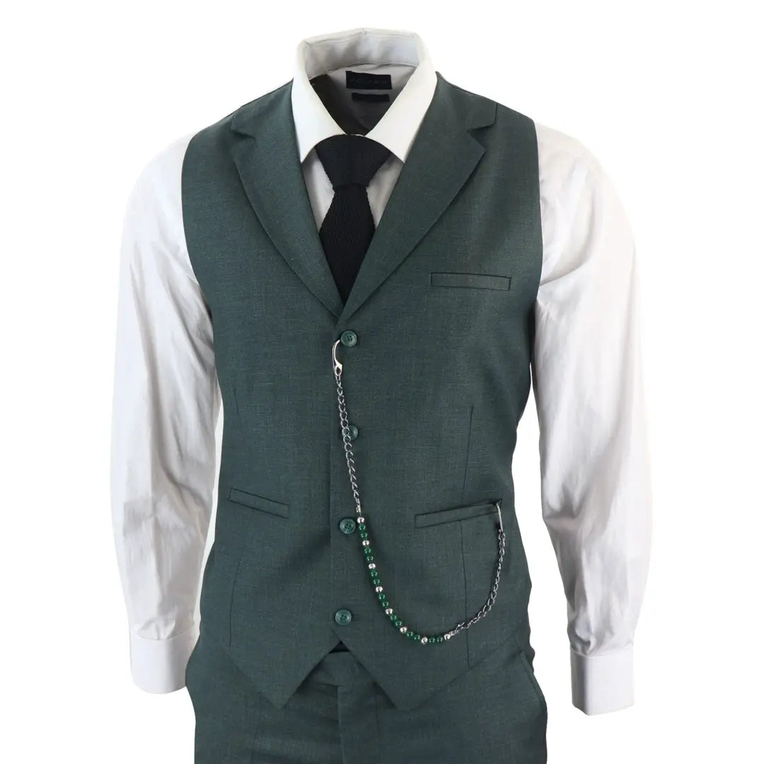 JAMES - MEN'S 3 PIECE GREEN SUIT