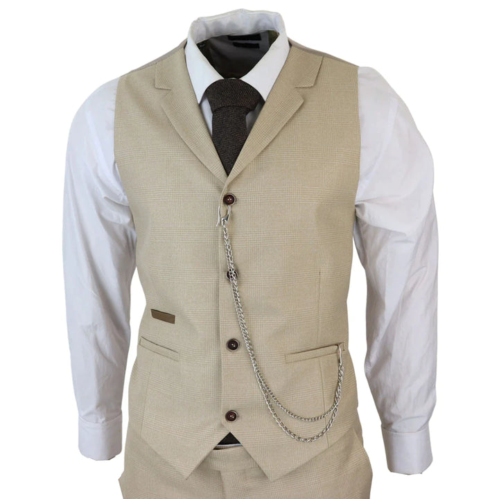 Tru Clothing - Men's 3 Piece Cream Suit