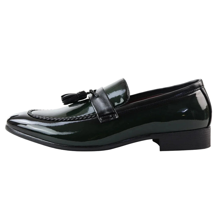 Men's Patent Tassel Slip On Loafers