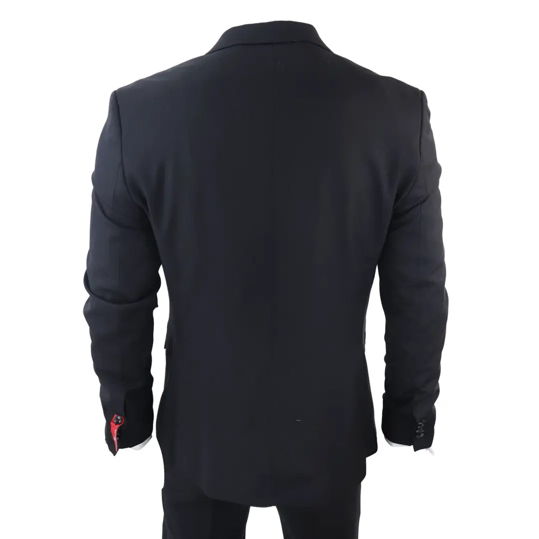 JAMES - MEN'S CLASSIC 3 PIECE BLACK SUIT