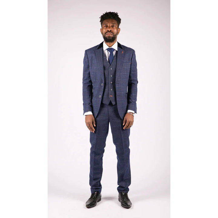 Cavani Kaiser -  Blue Tweed Check Suit