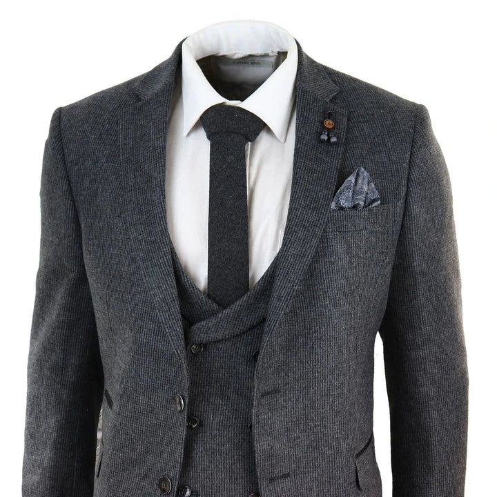 Tru Clothing - Grey Tweed 3 Piece Suit