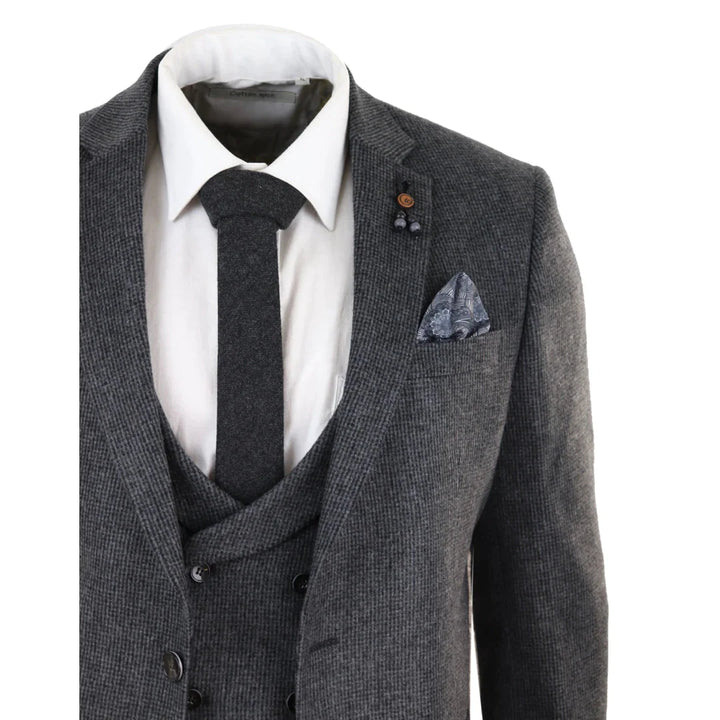 Tru Clothing - Grey Tweed 3 Piece Suit