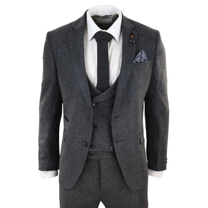 Tru Clothing - Grey Tweed 3 Piece Suit