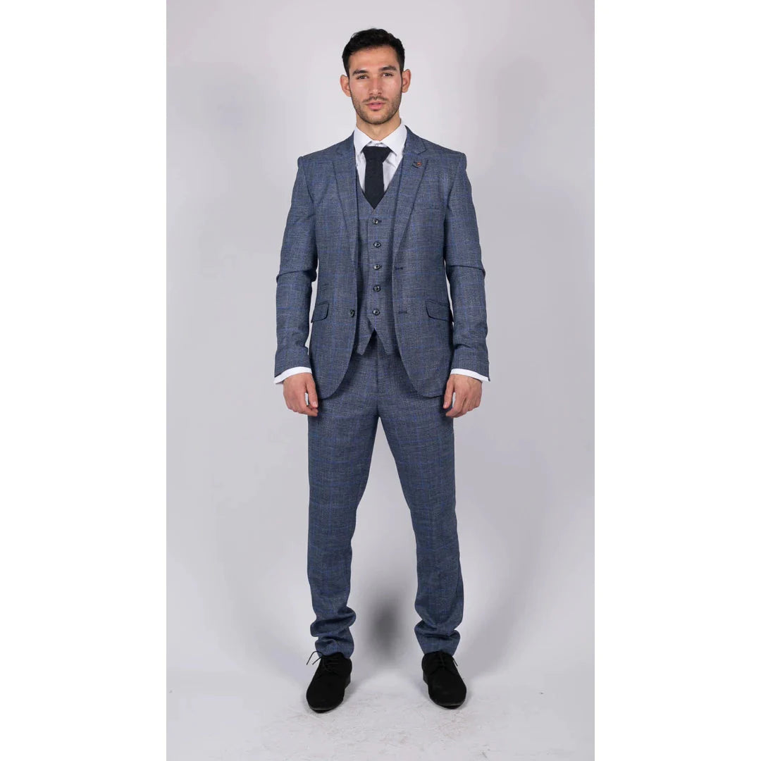 Cavani - 3 Piece Phantom Blue Suit
