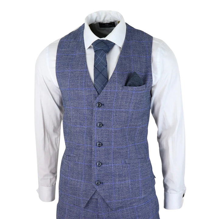 Cavani - 3 Piece Phantom Blue Suit