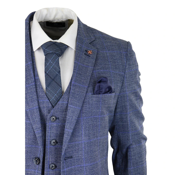 Cavani - 3 Piece Phantom Blue Suit
