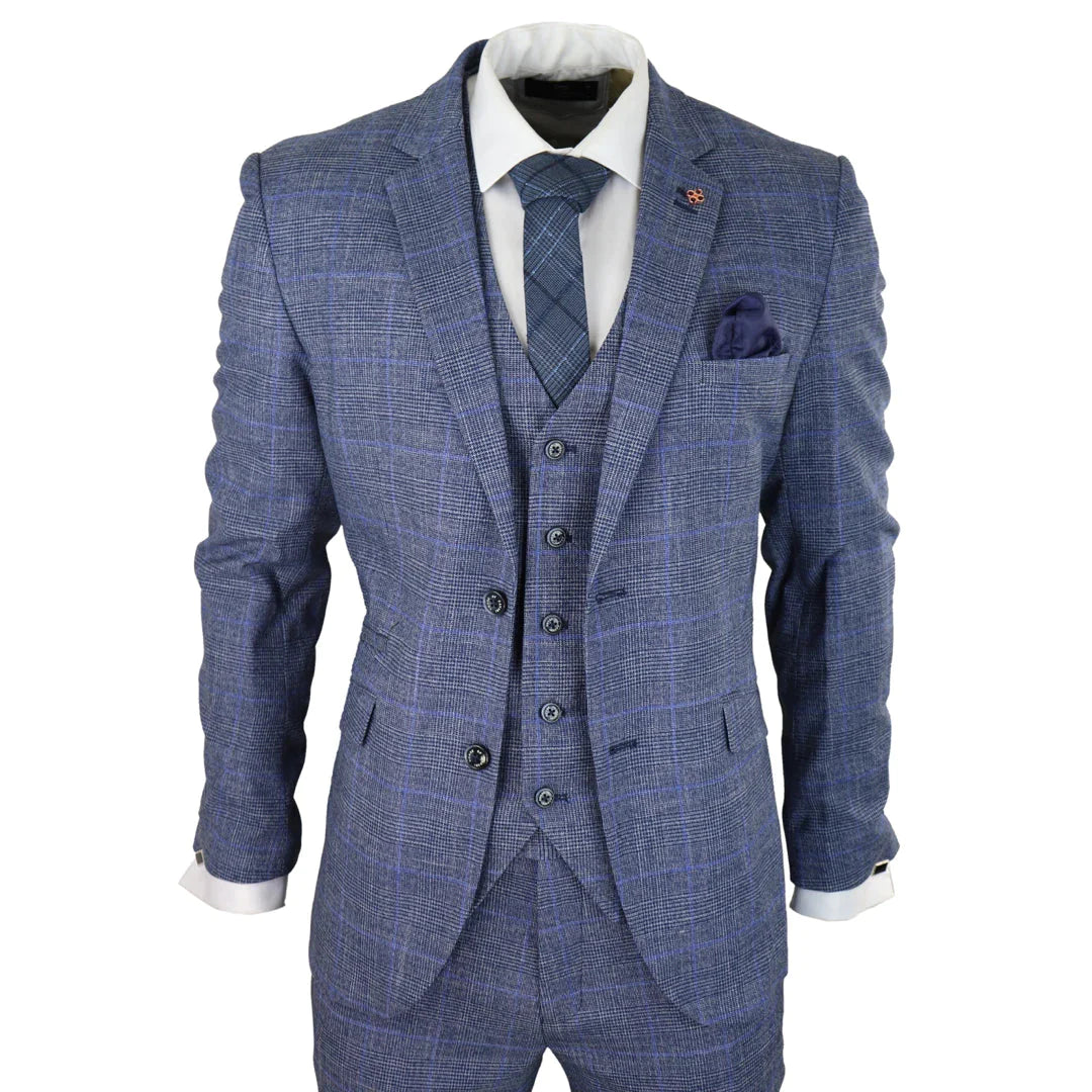 Cavani - 3 Piece Phantom Blue Suit