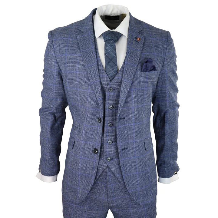 Cavani - 3 Piece Phantom Blue Suit