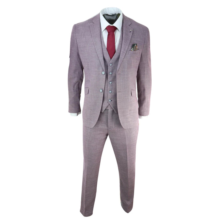 Cavani - 3 Piece Blush Pink Suit Tailored Fit