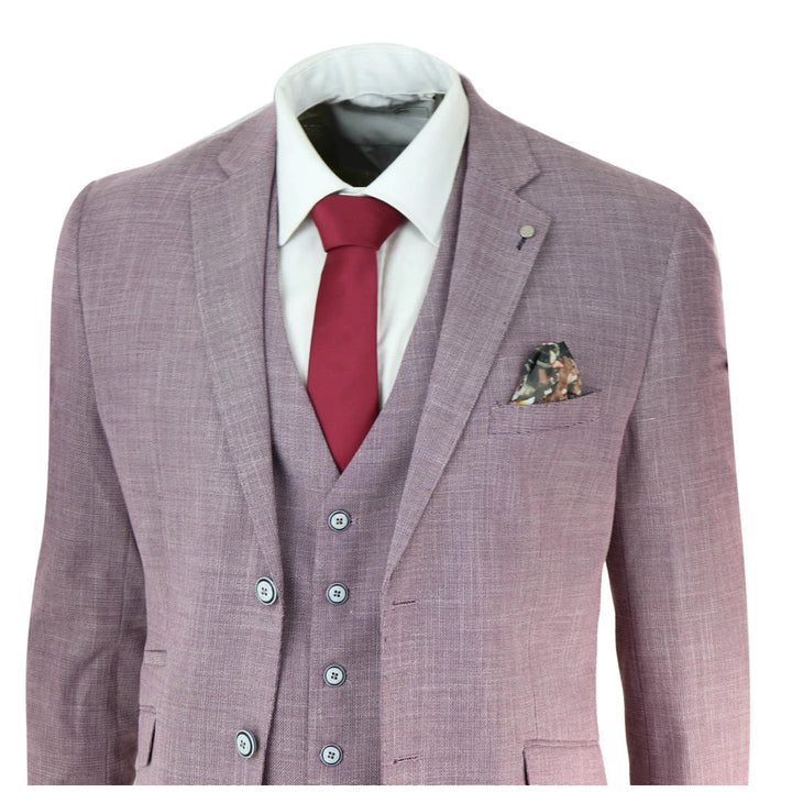 Cavani - 3 Piece Blush Pink Suit Tailored Fit