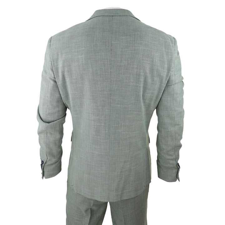 Cavani - 3 Piece Sage Green Linen Suit