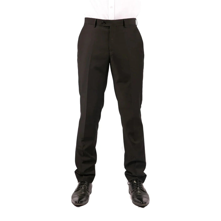 Mens Black Trousers Smart Casual Formal Work Office Wedding Prom Regular