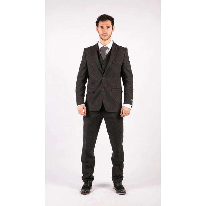 Mens Black Vintage 1920s Suit