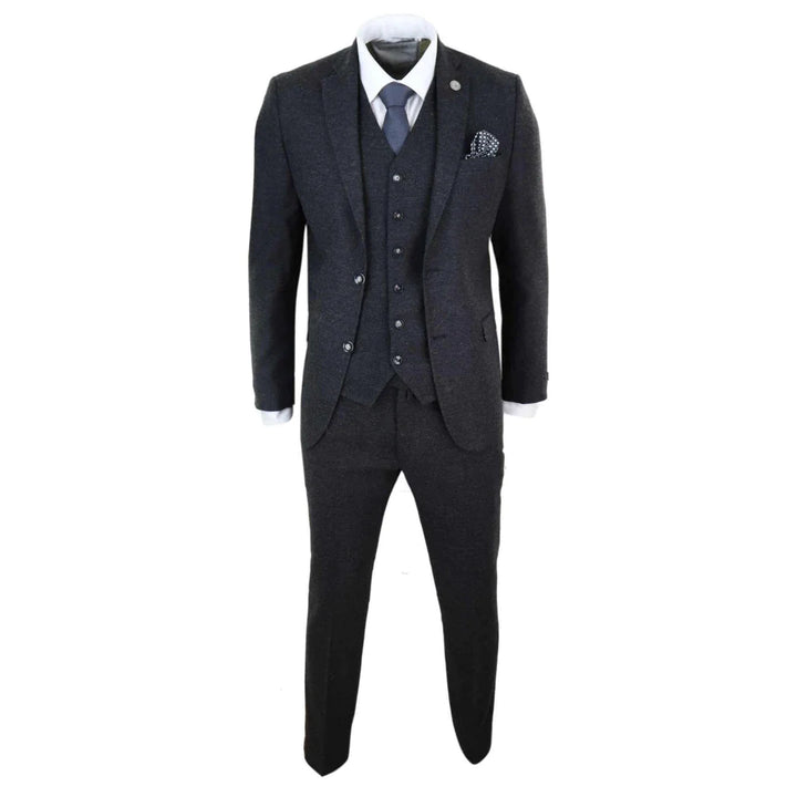 Mens Black Vintage 1920s Suit