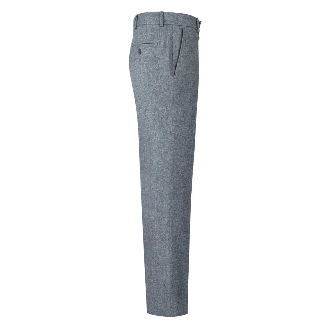 Mens Blue-Grey Tweed Trousers