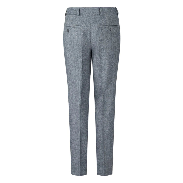 Mens Blue-Grey Tweed Trousers