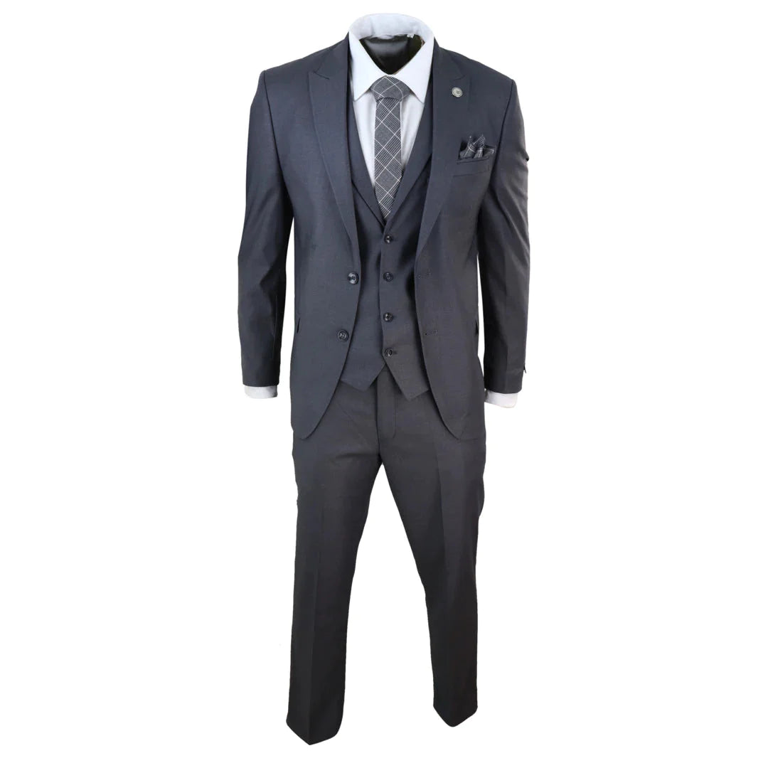 Mens Dark Grey 3 Piece Suit